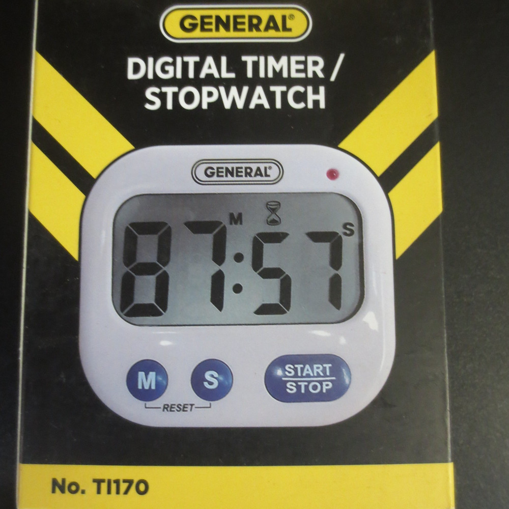General Minute Second Count Up and Down Timer White TI170 - 86499290