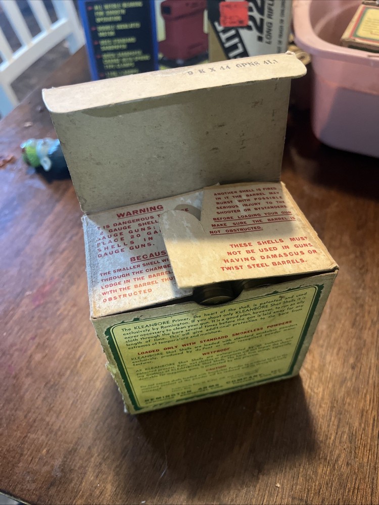 Remington Kleanbore Shut Shot Shells Box Vintage