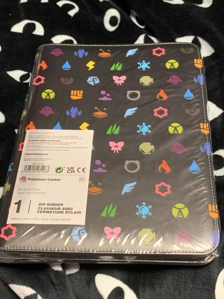 Pokemon Center Exclusive Zip Binder Elemental Types Sealed