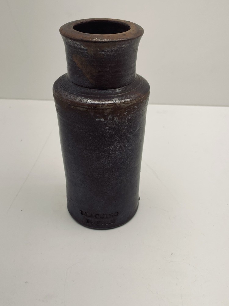 Vintage Blacking Bottle 6” H, 3” W