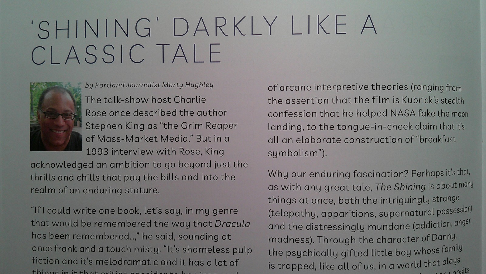 **THE SHINING* OOP OPERA PROGRAM – STEPHEN KING – PAUL MORAVEC / MARK CAMPBELL*