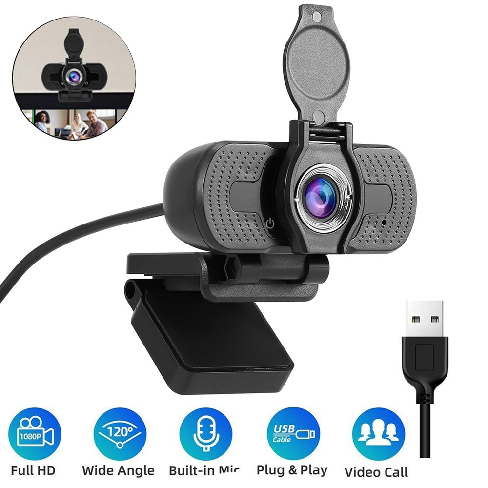 1080P Full HD USB Webcam for PC Desktop & Laptop Web Camera with Microphone/FHD
