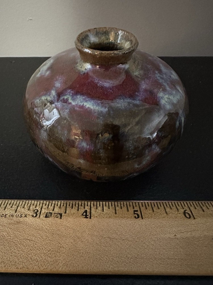 Pottery Vase Small Signed
