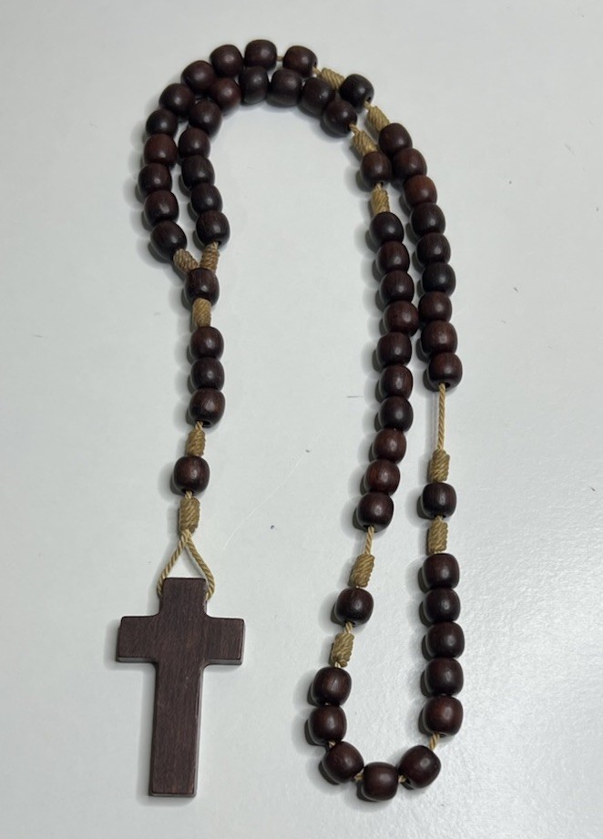 Jacaranda Wood Beads Knotted String Blessed Rosary