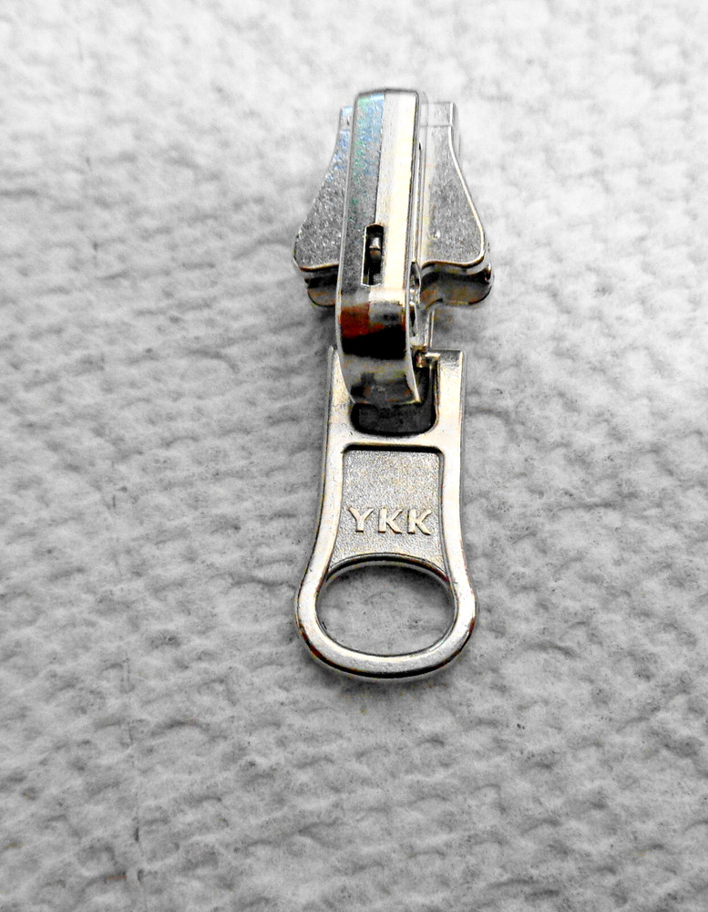 One #5VS Nickel Reversible Tab Pull Slider (molded plastic zipper) YKK