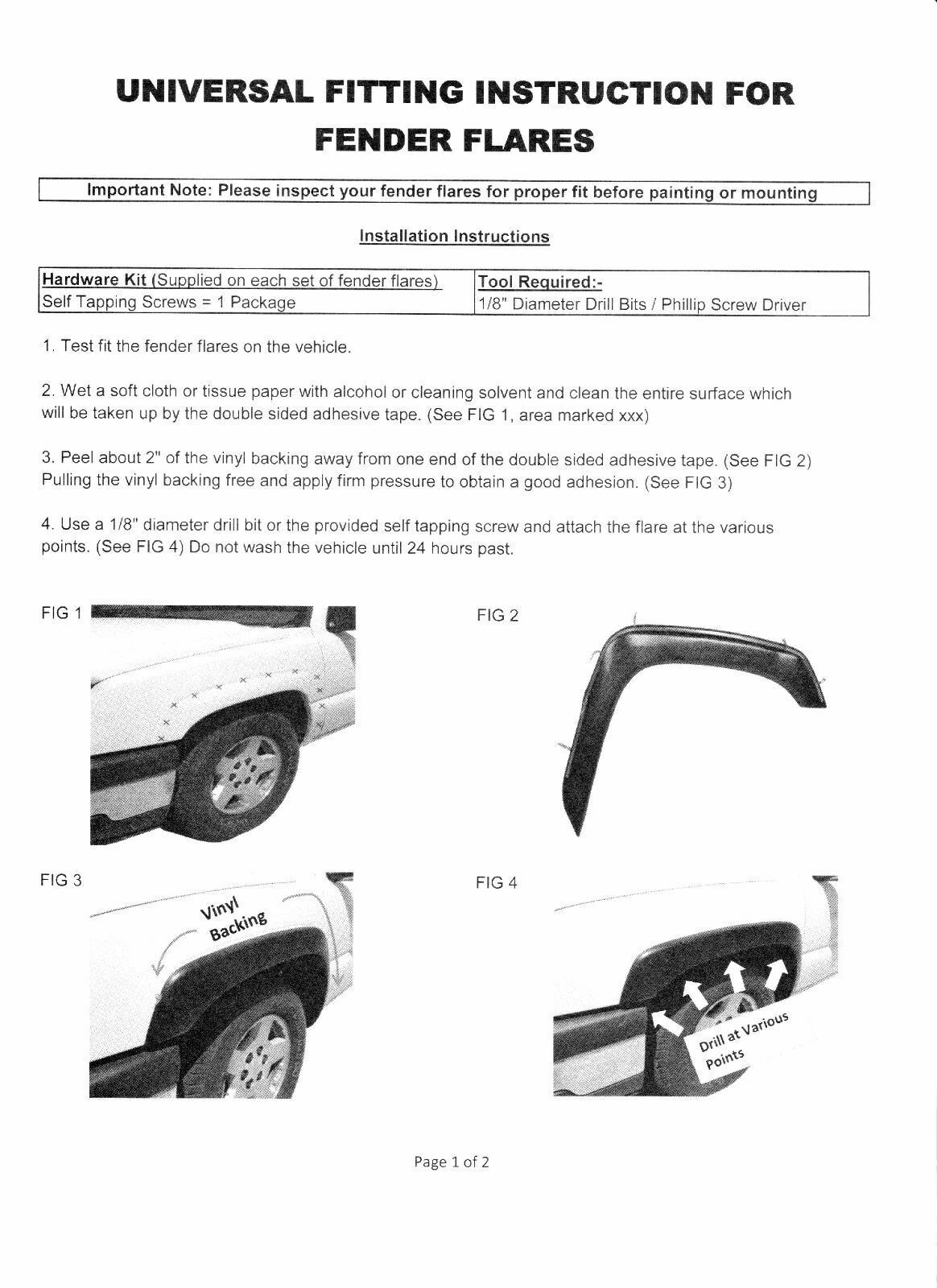 2011-2016 Ford F-250 / 350 Factory OE Style Smooth Black Fender Flares Set of 4