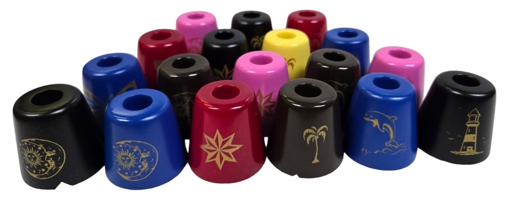 Eclipse Assorted Imprinted Resin Cigarette Snuffer Saver, Smoke Head Stop, 3ct