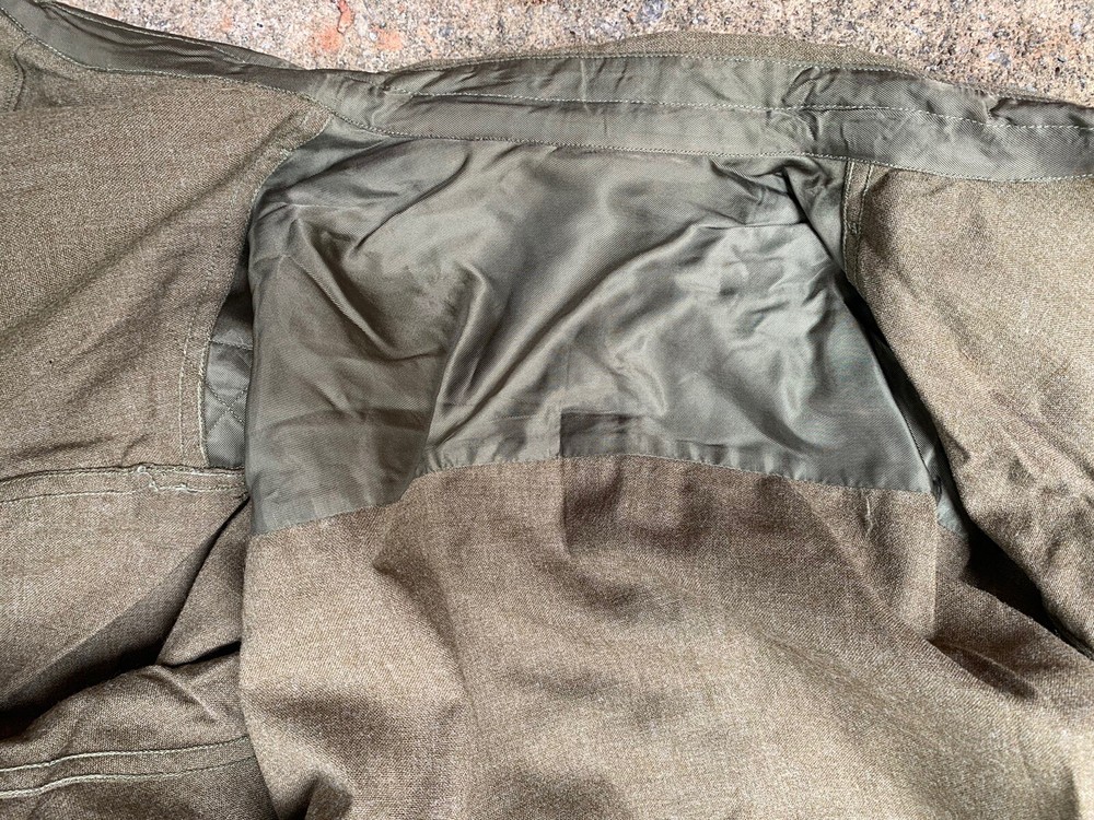 ORIGINAL WWII US ARMY OFFICER Wool Chocolate DRESS SHIRT- Patch - Medium?