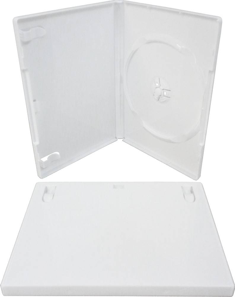 (100) White Empty Replacement DVD or Wii Cases Boxes Standard 14mm #DVBR14WH