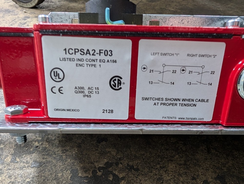 🤪 HONEYWELL DUAL MICROSWITCH CABLE PULL SAFETY SWITCH 23506204 1CPSA2-F03