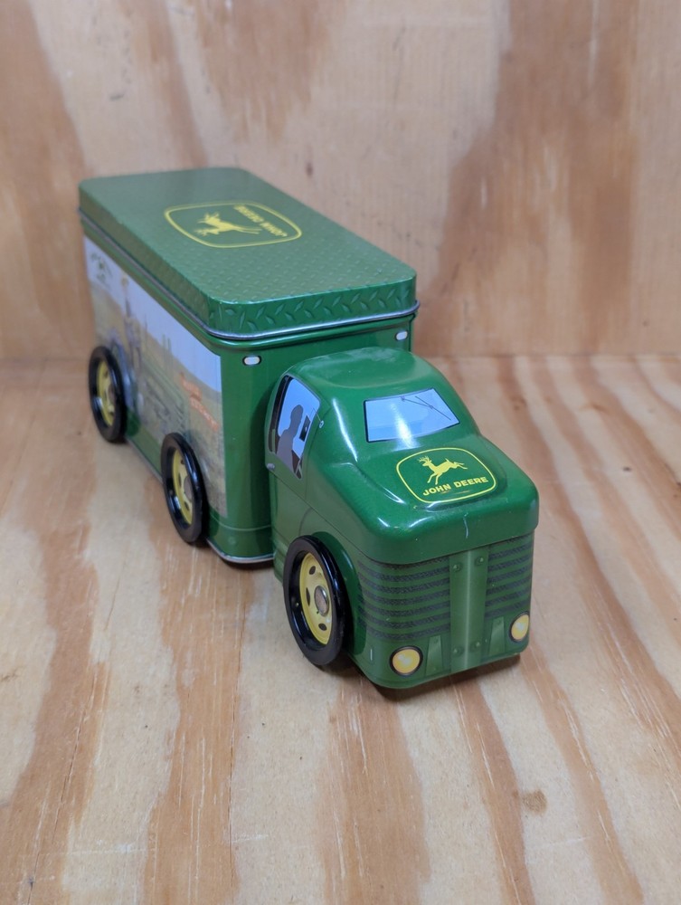 John Deere Tractor Grain Truck Tin Container