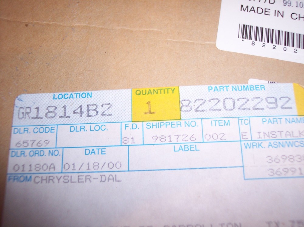 NOS MOPAR 6-Disc CD Changer Controller System Installation Kit