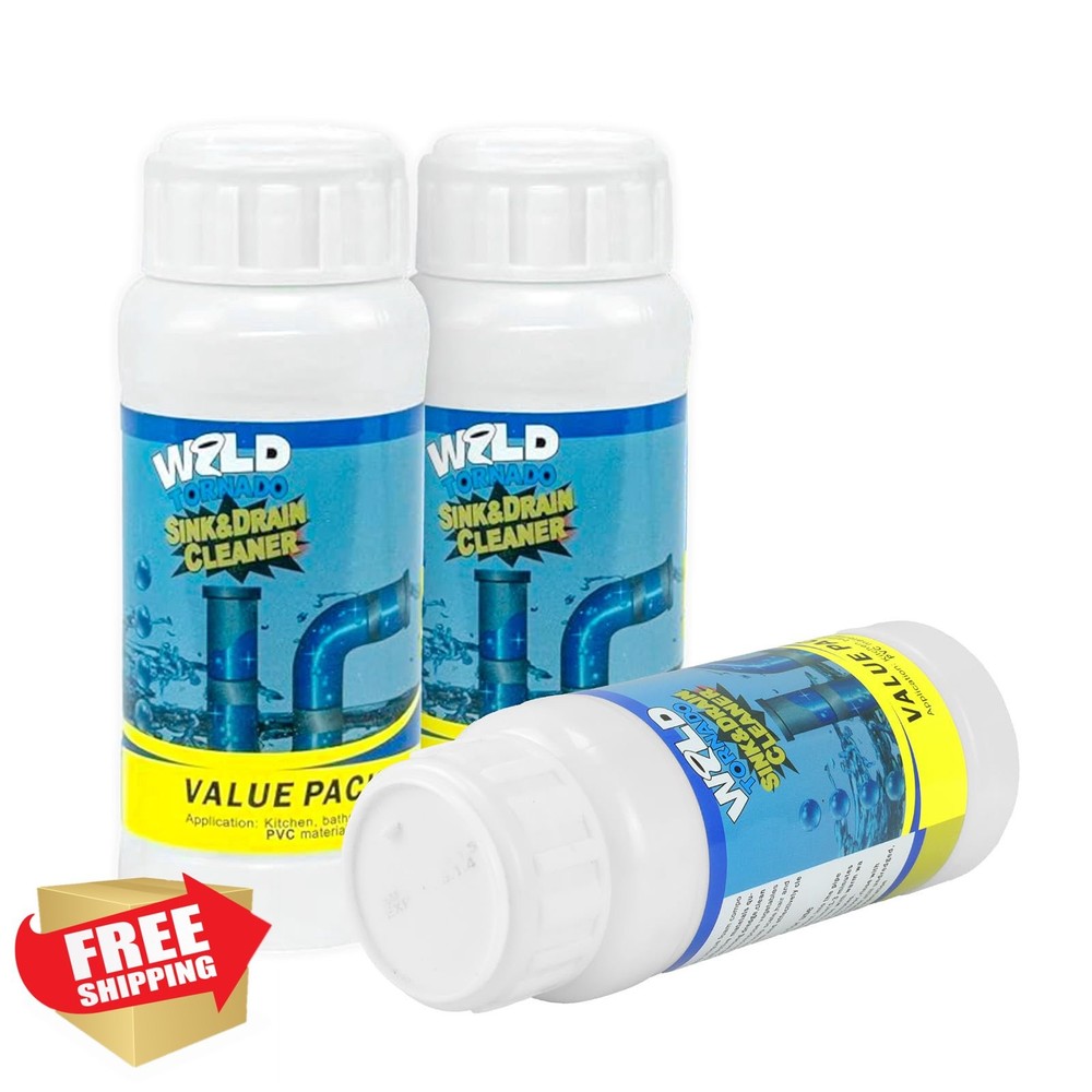 Wild Tornado Sink Drain Cleaner Pipe Dredge 3pcs Tool