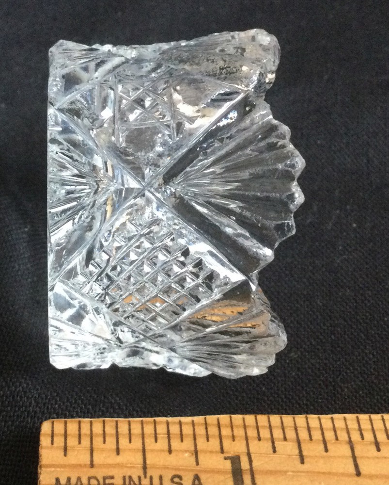 Small Round Clear Class Patterned Open Salt Cellar - 1 7/8" diameter