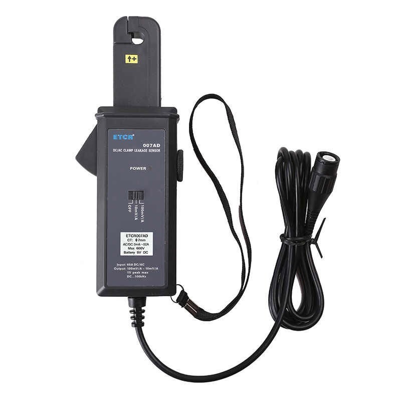 ETCR007AD AC/DC Clamp Current Sensor Current Transformer w/BNC for Oscilloscope