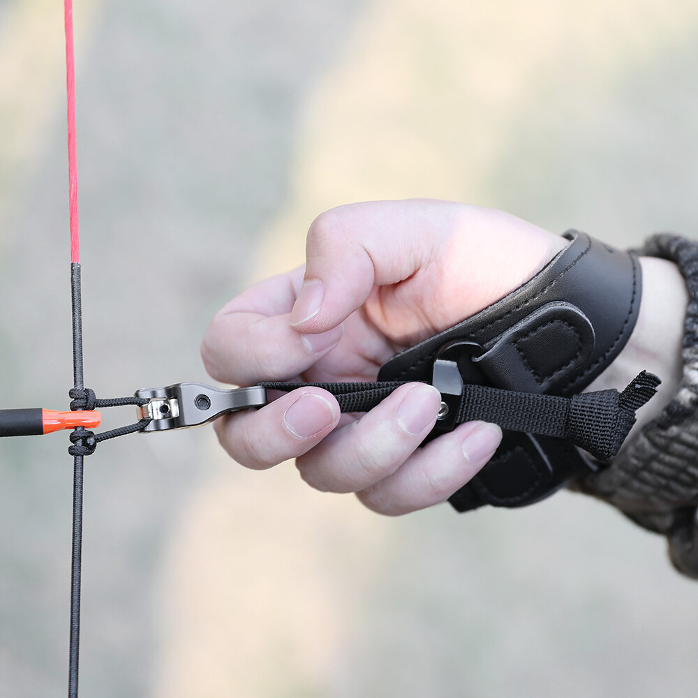 Archery Release Aids Wristband Caliper Strap Trigger Compound Bow Taeget Hunting