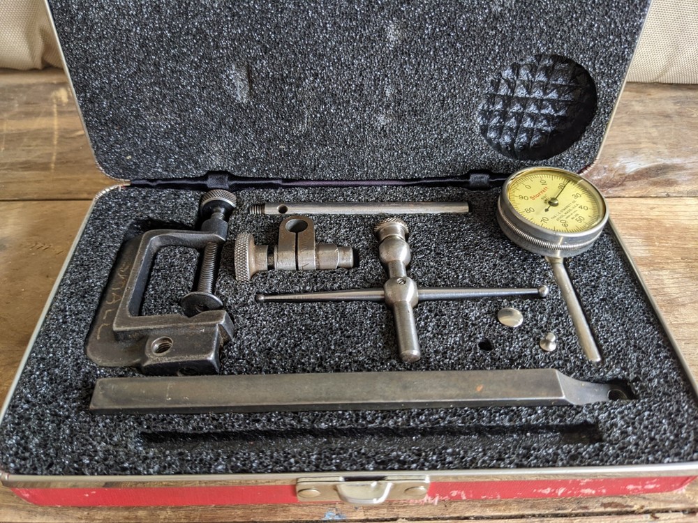Vintage STARRETT 196 Dial Test Indicator Original Case/Box.