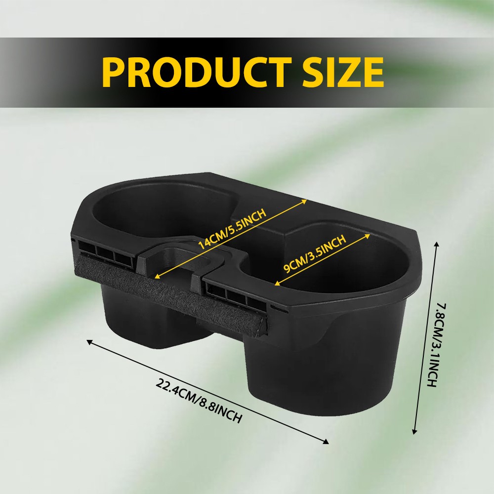 Front Console Insert Dual Water Cup Center For Honda Civic 2016-2021 Holder