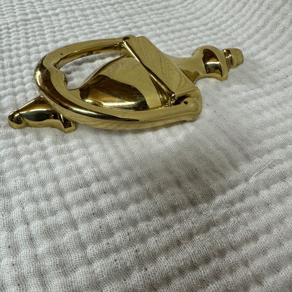 Vintage Solid Brass Door Knocker classic design patina