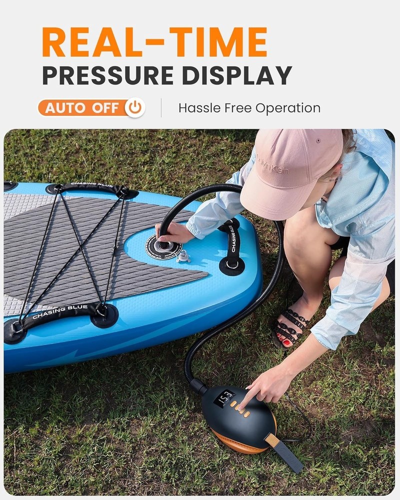 Digital Display Electric SUP Inflator - 20 PSI Powerful Pump