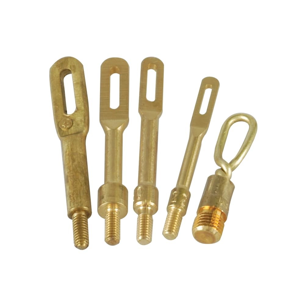 Tipton Solid Brass Slotted Tip Gun Jag 4 Pack with IMPROVED/1 Pack, bronze