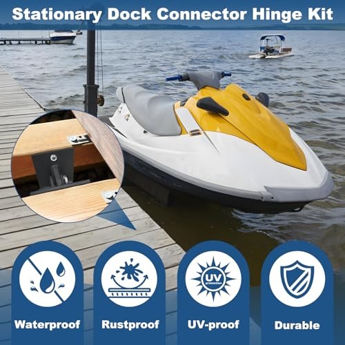 Stationary Dock Connector Hinge Kit, Hot Dip Galvanized Floating Dock Brackets