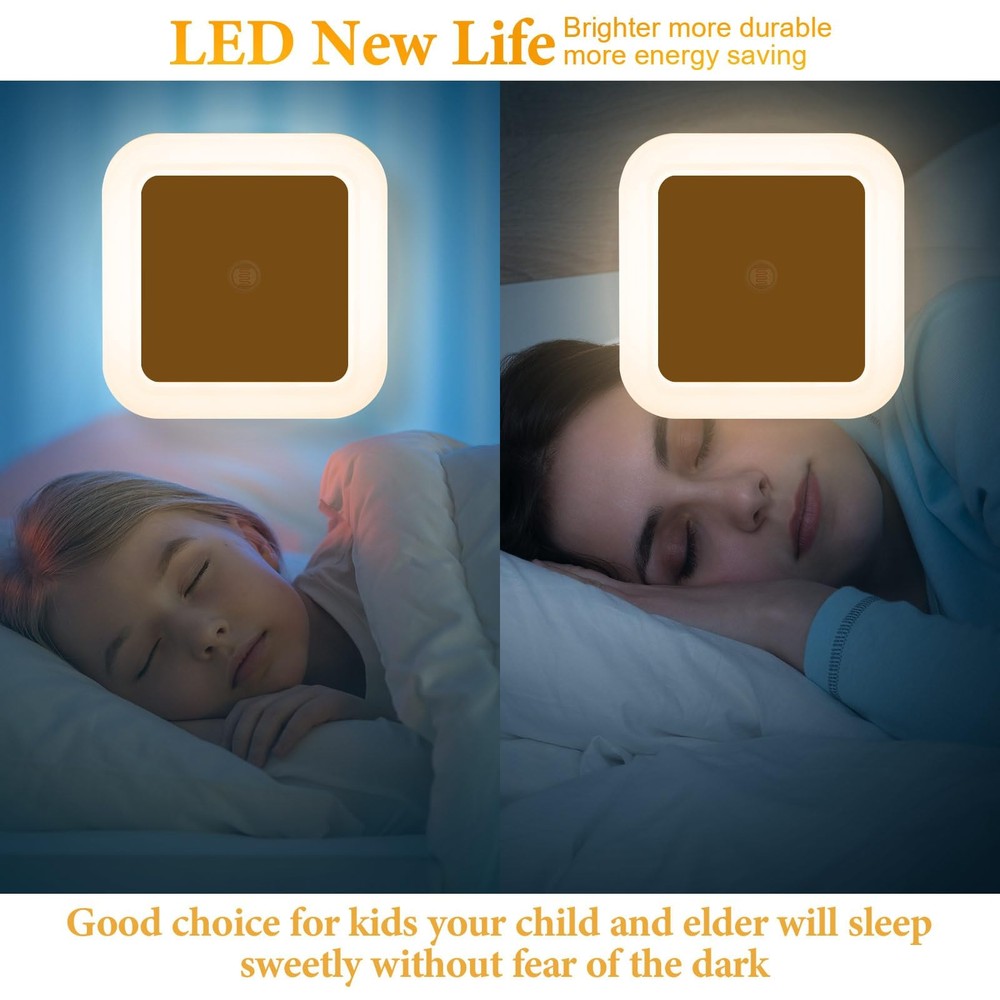 Tuanse LED Night Lights Plug into Smart Sensor Automatic Night Lamp Nightlights