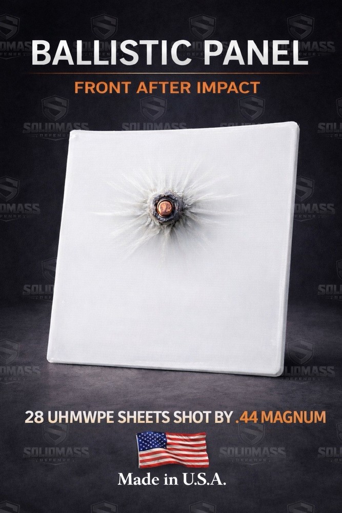 Level IIIA UHMWPE Body Armor 40 Layer Backpack Insert.