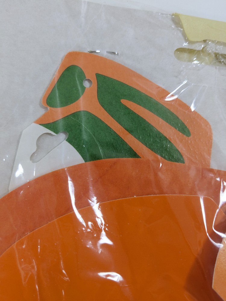 Lot 7 1991 Beistle Honeycomb Pumpkins Unused
