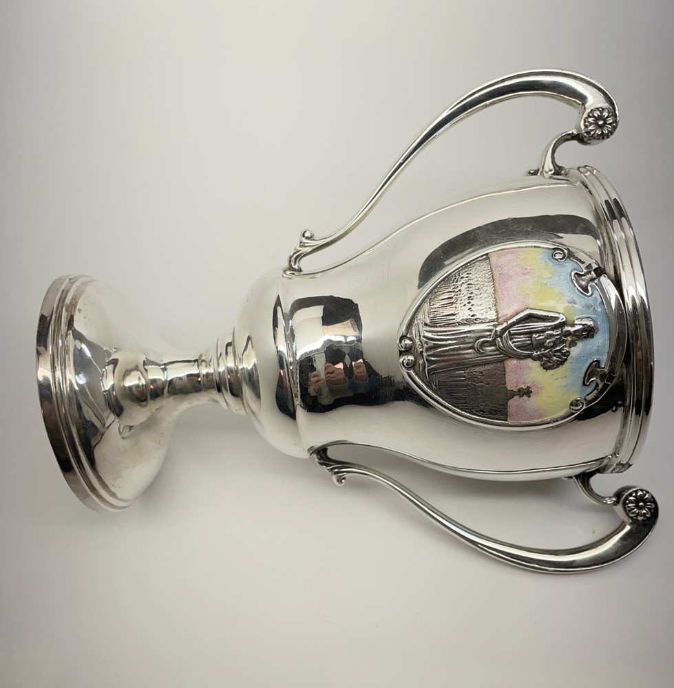 Silver Enamel Trophy Cup Chalice Arts & Crafts