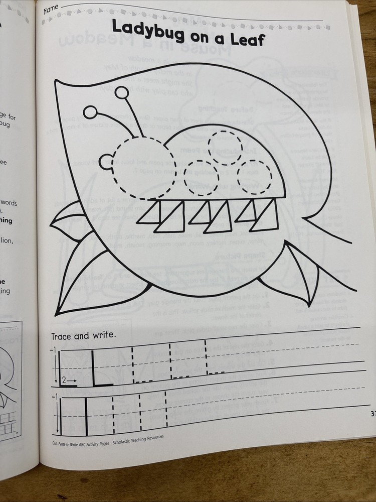 Cut, Paste And Write Abc Activity Pages, Scholastic, Pre-K /1 Teacher Resource