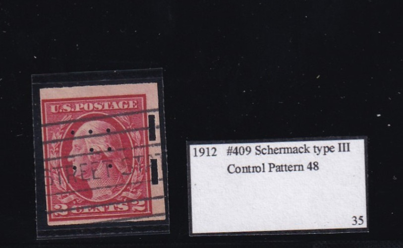 US#409 Schermack type III, control pattern 48 (118A)