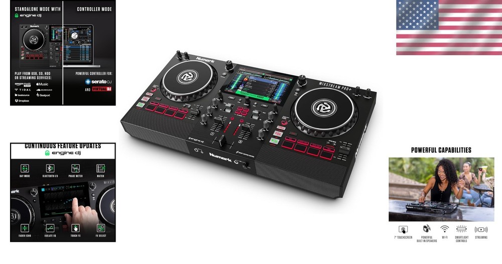 Ultimate Mixstream Pro+ DJ Controller for Serato & Virtual DJ - Compact Size