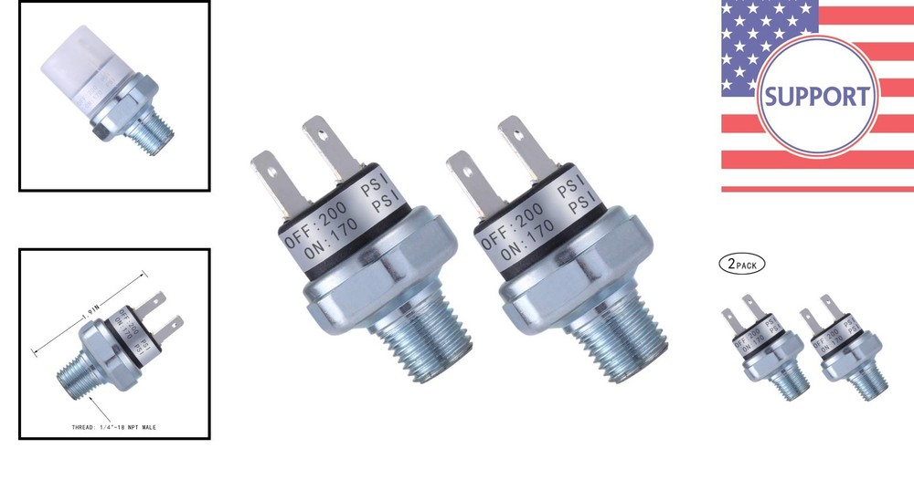 170-200 PSI Air Pressure Switch with Quick Connect for Versatile Applications
