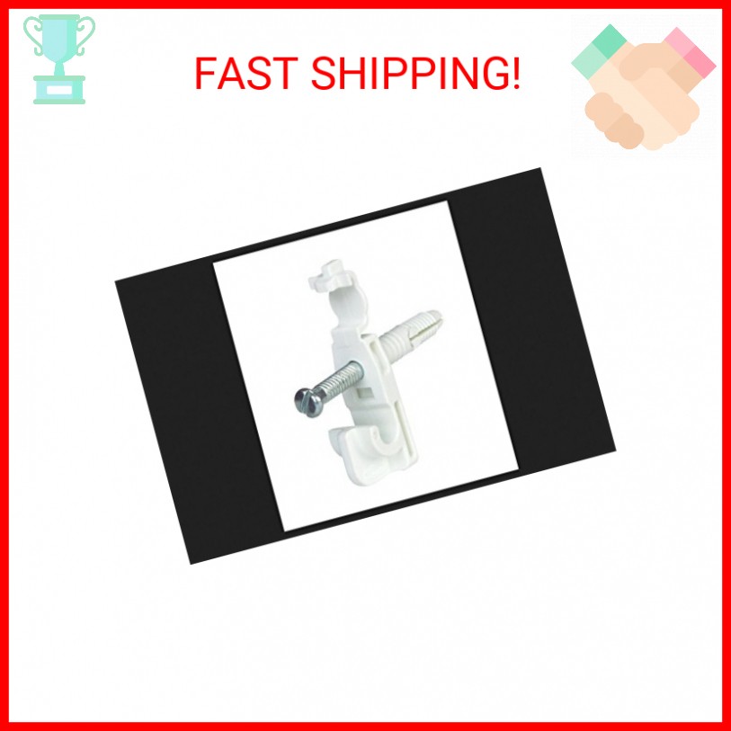 Rubbermaid FG3D69LWWHT White Direct Mount Back Clips 6 Count