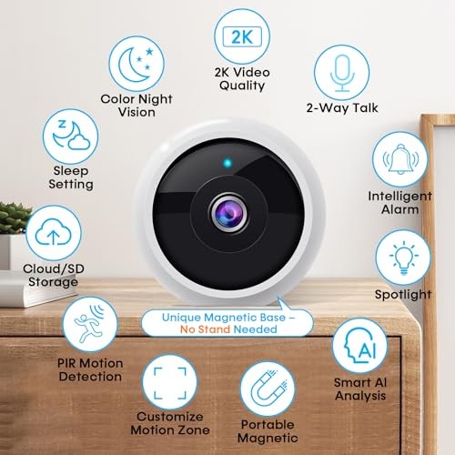 Security Cameras Wireless Outdoor Magnetic - 4-Pack Install 4 Camera System