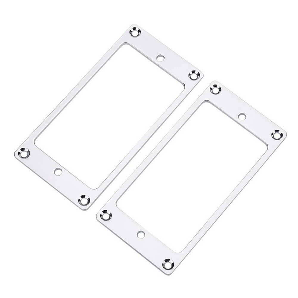 2Pcs Guitar Humbucker Pickup Mounting Ring Frame Bridge Neck Flat Bottom