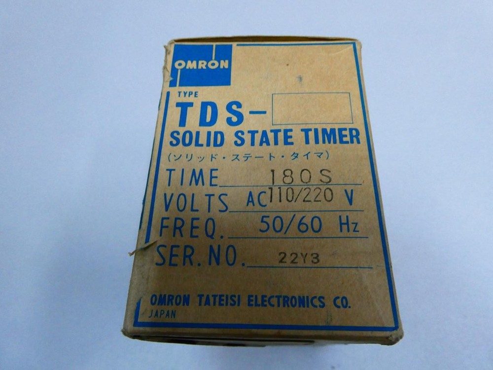 Omron TDS-44A149E Solid State Timer 110/120v-ac