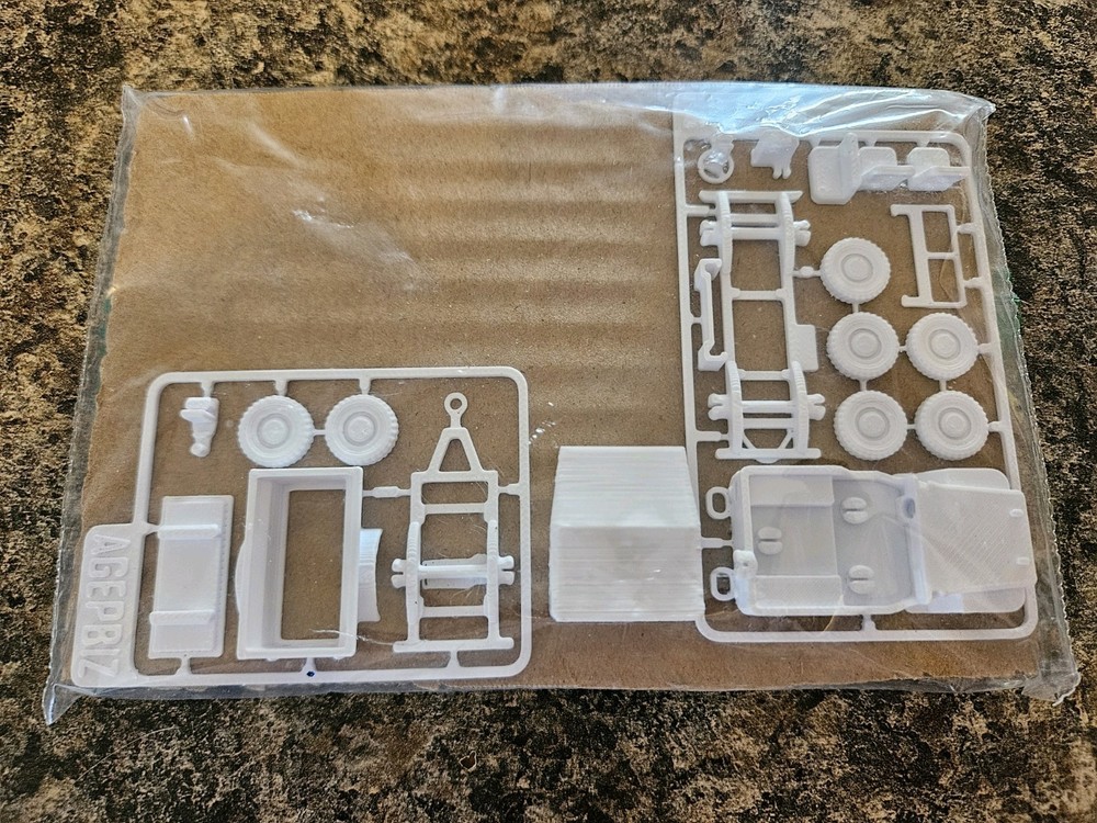 One HO 1/87 scale 3d printed Jeep Kit