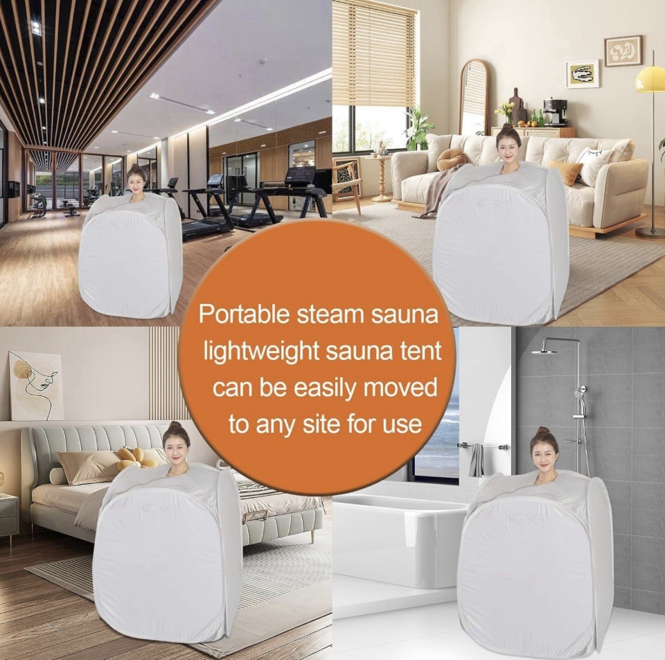 Smartmak Portable Sauna W/ Remote Gray