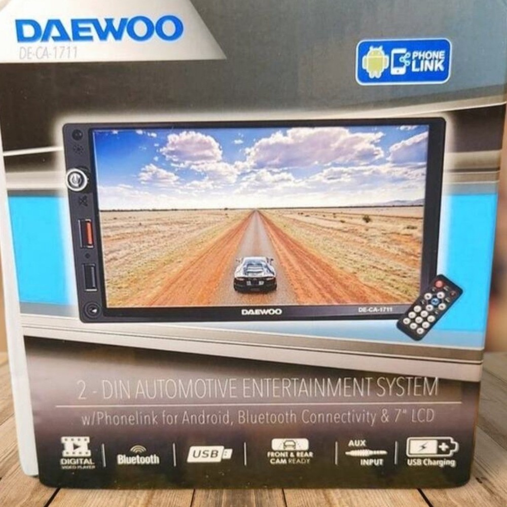 DAEWOO DECA1711 2 DIN Entertainment System 7 LCD Android PhoneLink Bluetooth USB