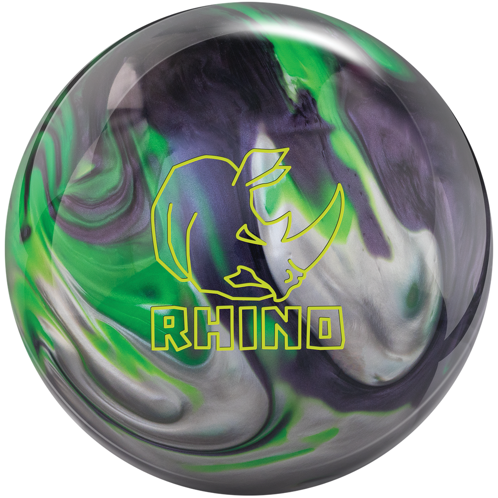Brunswick Rhino Carbon/Lime/Silver Bowling Ball