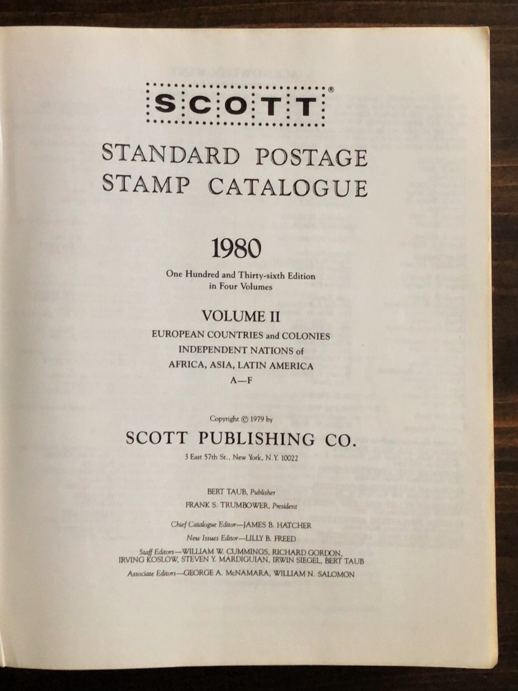 Scott Standard Postage Stamp Catalogue 1980 Vol 2