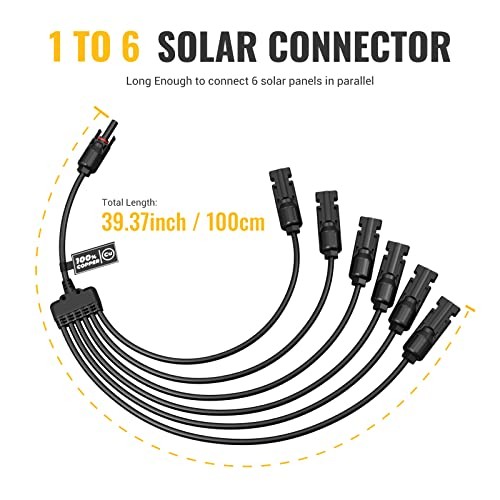 Solar Y Connectors Solar Panel Parallel 1 Pair/M/FFFFFF and F/MMMMMM