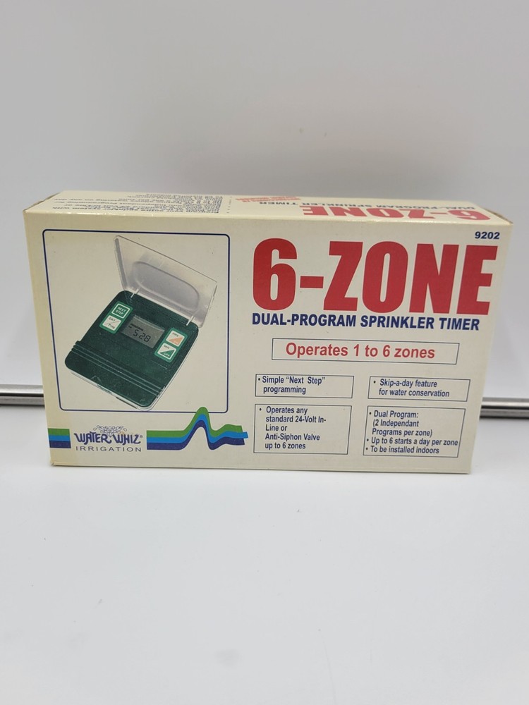Water Whiz 6-Zone Dual-Program Sprinkler Timer 9202