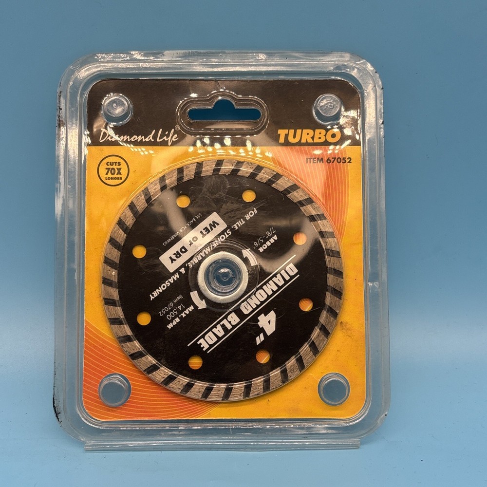 4" Turbo Diamond Blade-Tile, Stone/Marble & Masonry ~ Item #67052