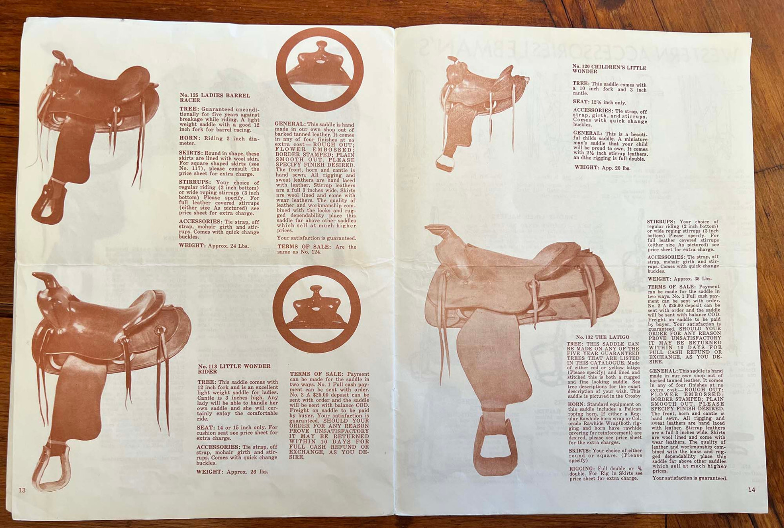 ORIGINAL 1974 LEBMAN'S FINE LEATHER GOODS Cowboy Saddles San Antonio, TX