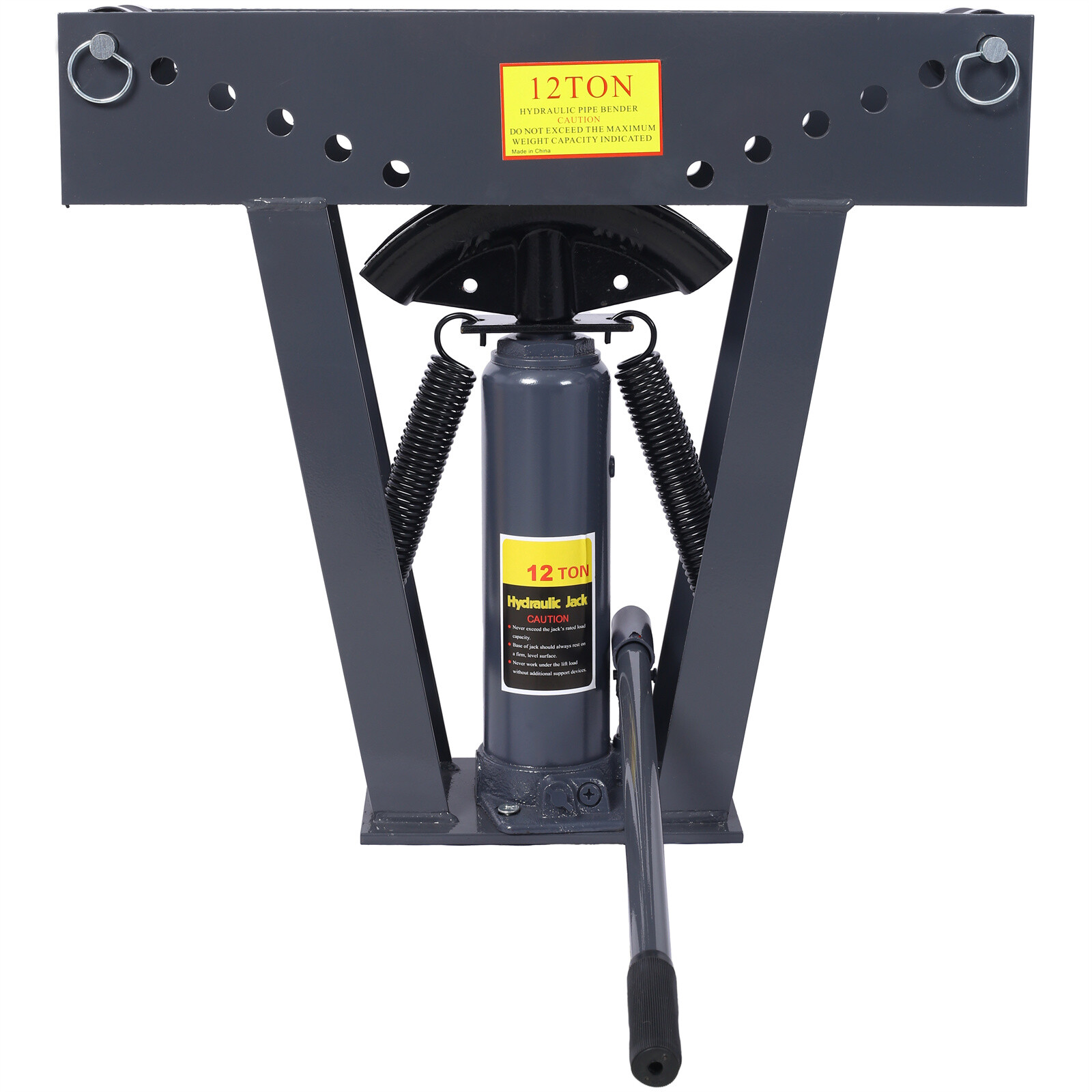 12 Ton Pipe Tube Bender Manual Hydraulic Pipe Bender w/6 Dies Adjustable Rollers