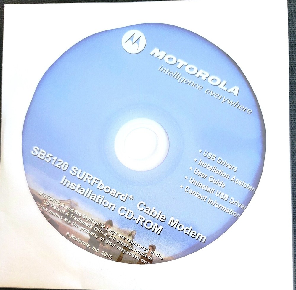 Replacement Motorola Surfboard SB5120 Utility CD-Rom