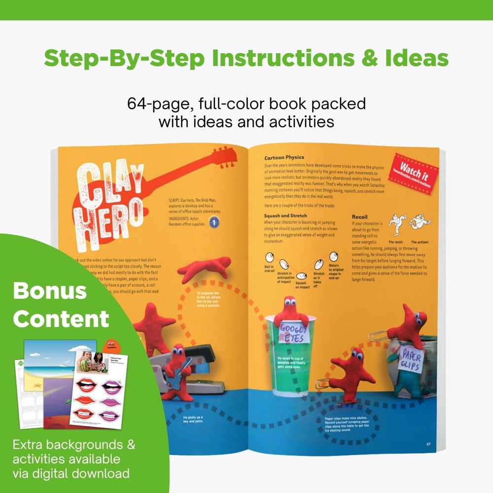 Animation Studio: Complete Stop Motion Kit (Camera, Software,) for Windo...